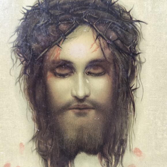 Saint Veronicas Handkerchief Gabriel Max Jesus Christus Christ Decoupage Print - Picture 4 of 10